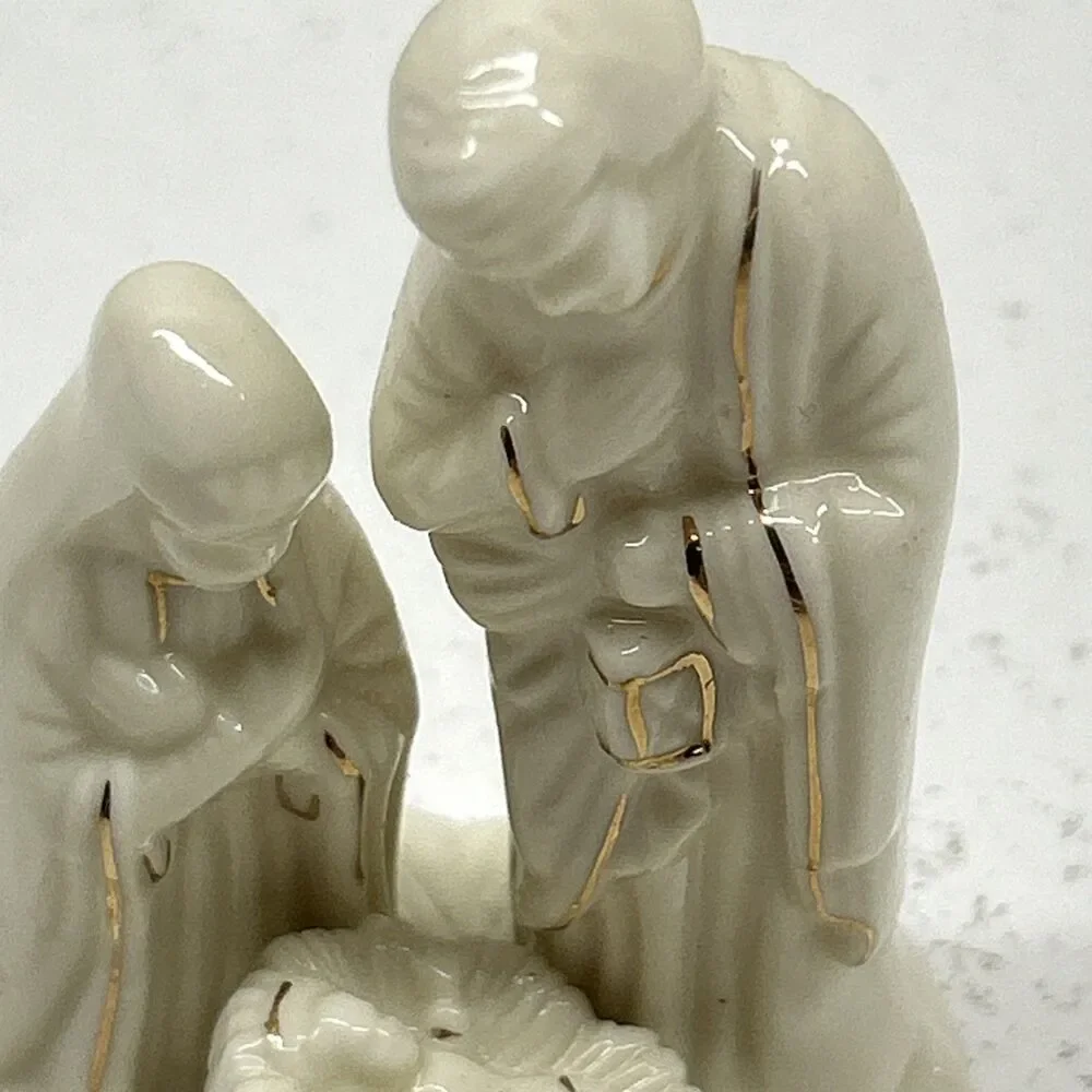 VTG Holy Family‎ Giftco Porcelain 3.5” Figurine Nativity